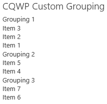 CQWP Custom Grouping